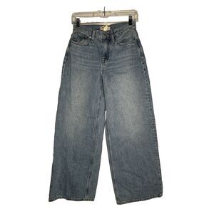 Madewell Wide Leg Trouser Jeans Size 25 Light Wash 10 Inch Rise